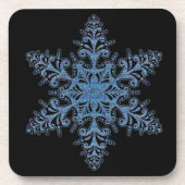 Blue Snowflake Untersetzer (Vorderseite)
