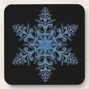 Blue Snowflake Untersetzer