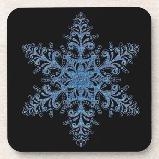 Blue Snowflake Untersetzer (Vorderseite)