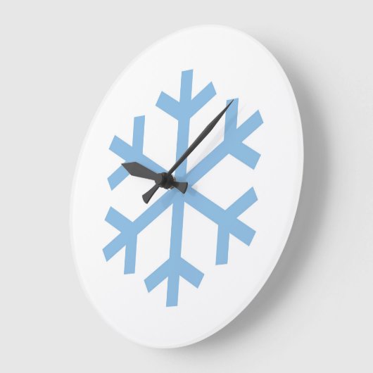 Blue Snowflake Weihnachten Große Uhr (Winkel)
