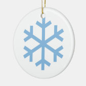 Blue Snowflake Weihnachten Keramik Ornament (Links)