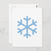 Blue Snowflake Weihnachten Postkarte (Vorne/Hinten)