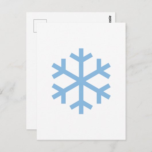 Blue Snowflake Weihnachten Postkarte (Vorne/Hinten)