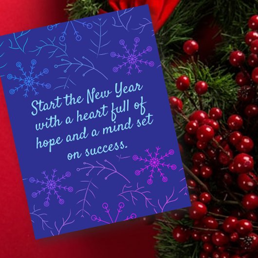 Blue Snowflake Weihnachten Urlaub Karte