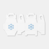 Blue Snowflake Weihnachts-Favor Box Geschenkschachtel (Ungefaltet)