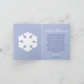 Blue Snowflake Weihnachts-Foto Faltkarte Dankeskarte (Innenseite)
