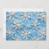 Blue Snowflake Weihnachts-Foto Feiertagskarte (Rückseite)