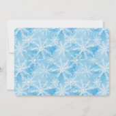 Blue Snowflake Weihnachts Foto Template Flat Card Einladung (Rückseite)
