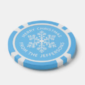 Blue Snowflake Weihnachts-Poker Chips (Einzeln)