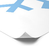 Blue Snowflake Weihnachts-Poster Poster (Ecke)