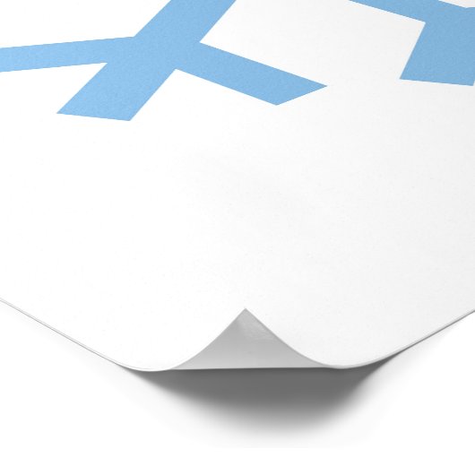 Blue Snowflake Weihnachts-Poster Poster (Ecke)