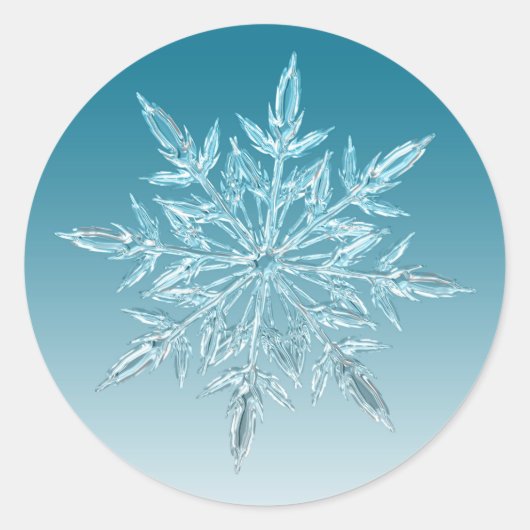 Blue Snowflake Weihnachts-Umschlag Aufkleber Stick (Vorderseite)