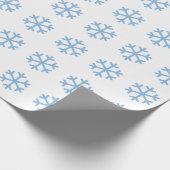 Blue Snowflake Weihnachts-Wrapping Paper Geschenkpapier (Ecke)