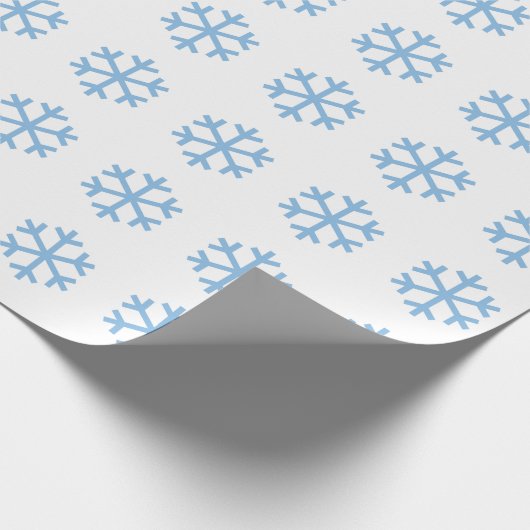 Blue Snowflake Weihnachts-Wrapping Paper Geschenkpapier (Ecke)