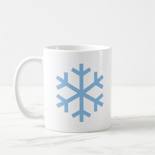 Blue Snowflake Weihnachtskaffee Tasse (Links)