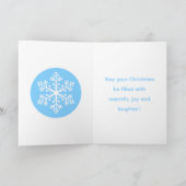 Blue Snowflake Weihnachtskarte Feiertagskarte (Innenseite)