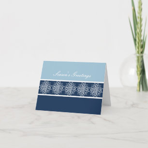 Blue Snowflake Weihnachtskarten Feiertagskarte