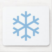 Blue Snowflake Weihnachtsmäuse Pad Mousepad (Vorne)