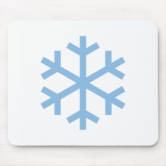 Blue Snowflake Weihnachtsmäuse Pad Mousepad (Vorne)