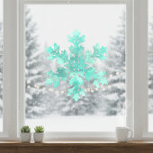 Blue Snowflake Window Cloning Fensteraufkleber