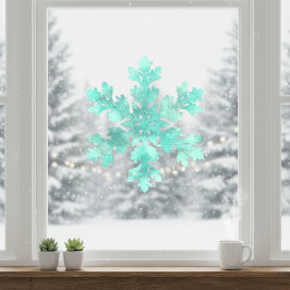 Blue Snowflake Window Cloning Fensteraufkleber