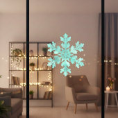 Blue Snowflake Window Cloning Fensteraufkleber