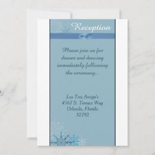 Blue Snowflake Winter 3.12x18 Empfang Card Einladung