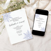 Blue Snowflake Winter Hochzeit Probe Dinner Einladung