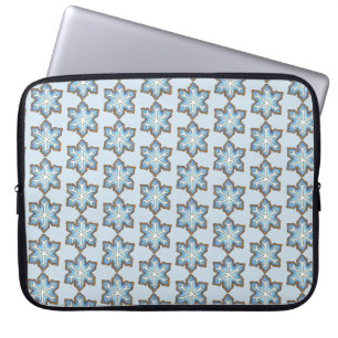Blue Snowflake Winter Holiday Hanukkah Weihnachten Laptopschutzhülle