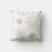 Blue Snowflake Winter Kinderzimmer Throw Kissen (Vorderseite)
