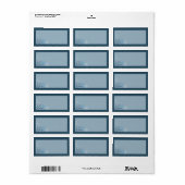 Blue Snowflake Winter Mailadresse Label Adressaufkleber (Vorne)