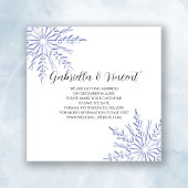 Blue Snowflake Winter Wedding Save the Date