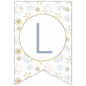 Blue Snowflake Winter Wonderland Banner (Erste Fahne)