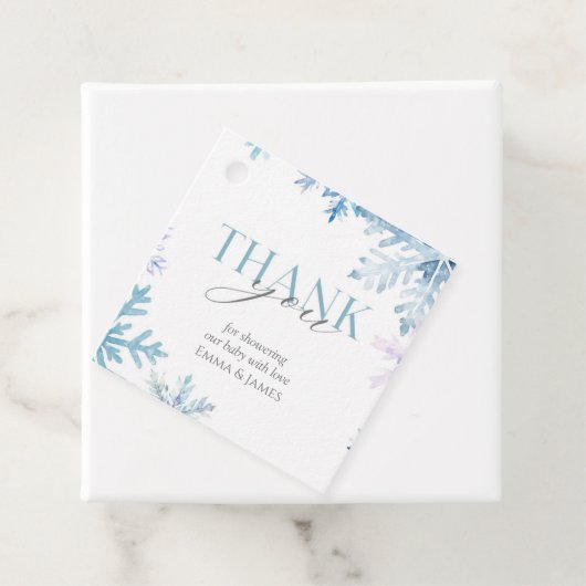 Blue Snowflake Winter Wonderland Geschenktag Geschenkanhänger (Beispiel)