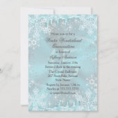Blue Snowflake Winter Wonderland Quinceanera Einladung (Vorderseite)