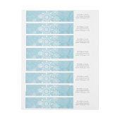 Blue Snowflake Wirbel Holiday Address Labels (Bogen)
