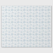 Blue Snowflake Wrapping Paper Geschenkpapier (Flach)