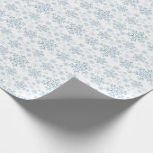 Blue Snowflake Wrapping Paper Geschenkpapier (Ecke)