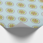 Blue Snowflake Wrapping Paper Geschenkpapier (Ecke)