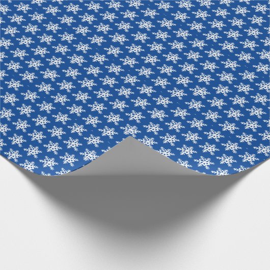 Blue Snowflake Wrapping Paper Geschenkpapier (Ecke)
