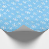 Blue Snowflake Wrapping Paper Geschenkpapier (Ecke)