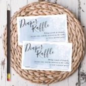 Blue Snowflakes Baby Duschkabine Raffle Ticket Begleitkarte