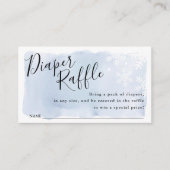 Blue Snowflakes Baby Duschkabine Raffle Ticket Begleitkarte (Vorderseite)
