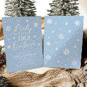 Blue Snowflakes Baby Es ist kalt Outside Baby Dusc Einladung