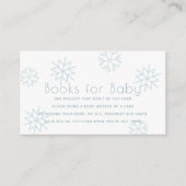 Blue Snowflakes Baby Showbücher für Baby Begleitkarte (Vorderseite)