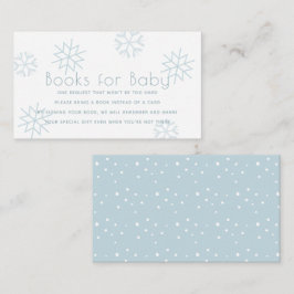 Blue Snowflakes Baby Showbücher für Baby Begleitkarte