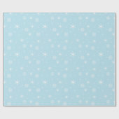Blue Snowflakes Christmas Pattern - Winter Holiday Geschenkpapier (Flach)