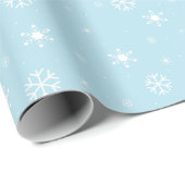 Blue Snowflakes Christmas Pattern - Winter Holiday Geschenkpapier (Rolleneckpunkt)