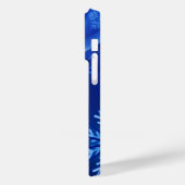 Blue Snowflakes Christmas Swirl Case-Mate iPhone Hülle (Rückseite / Links)
