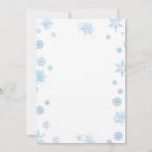 Blue Snowflakes Cookies wird eins Einladung (Rückseite)